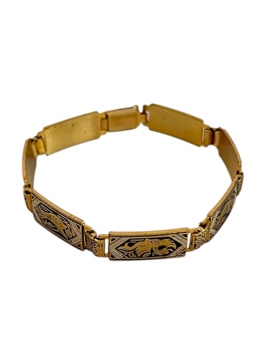 Vintage Spanish Damascene Link Bracelet